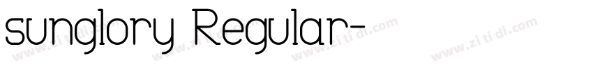 sunglory Regular字体转换